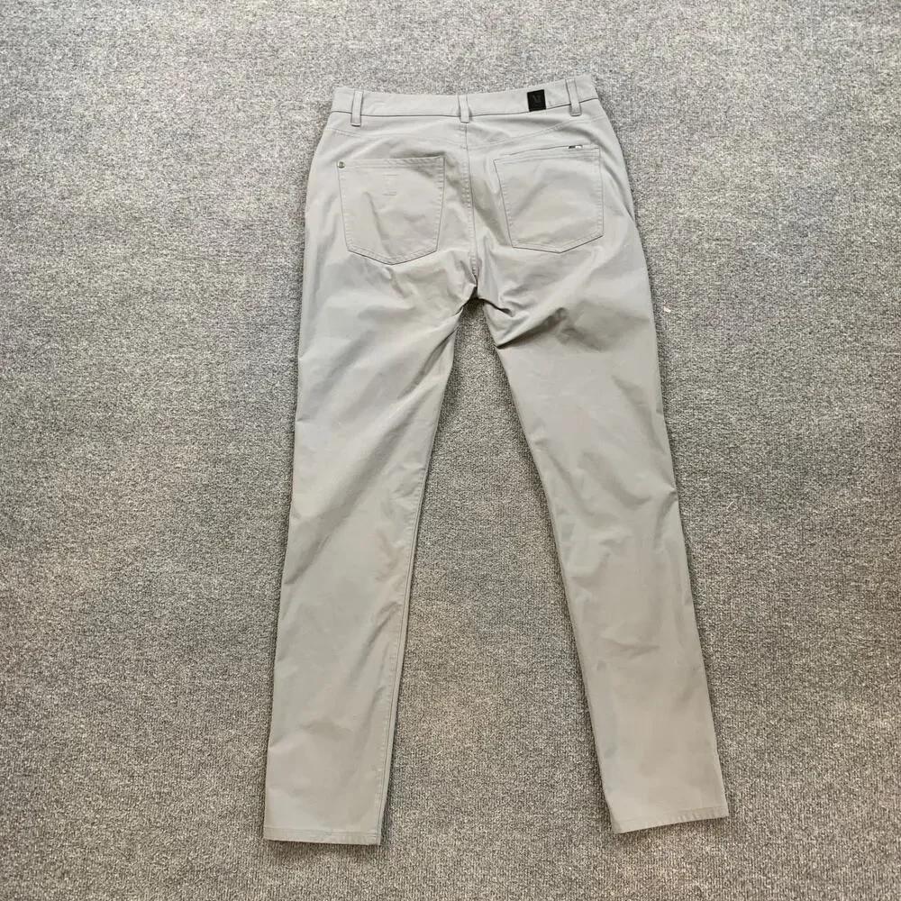 Vuori Pants Mens 30 Grey Meta Athletic Slim Fit Moisture Wicking Performance
